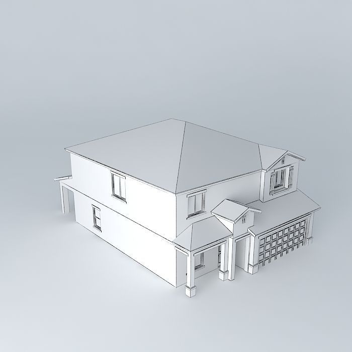 Subdivision-like House Free 3D model_3