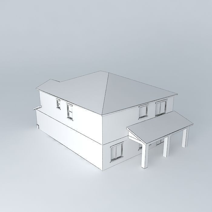 Subdivision-like House Free 3D model_4