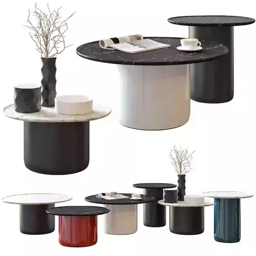 Button Tables and Joker Vases by BB Italia 3D model