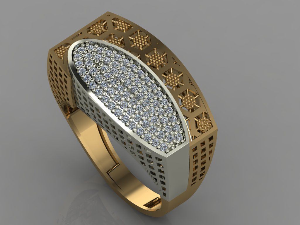 GC GOLD Y051 - Diamond set 3D model 3D print model_3