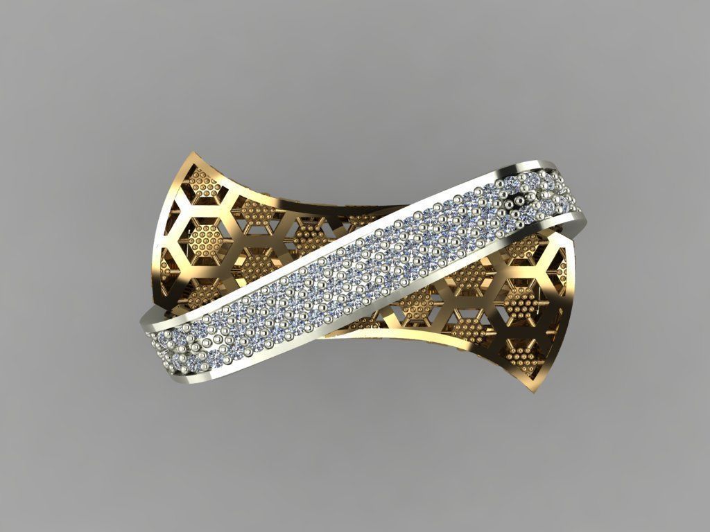 GC GOLD Y053 - Diamond set 3D model 3D print model_1