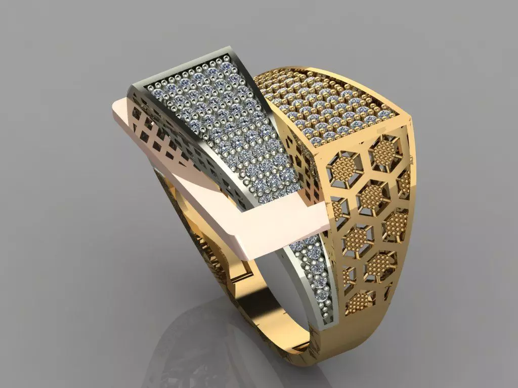 GC GOLD Y054 - Diamond set 3D model 3D print model_0