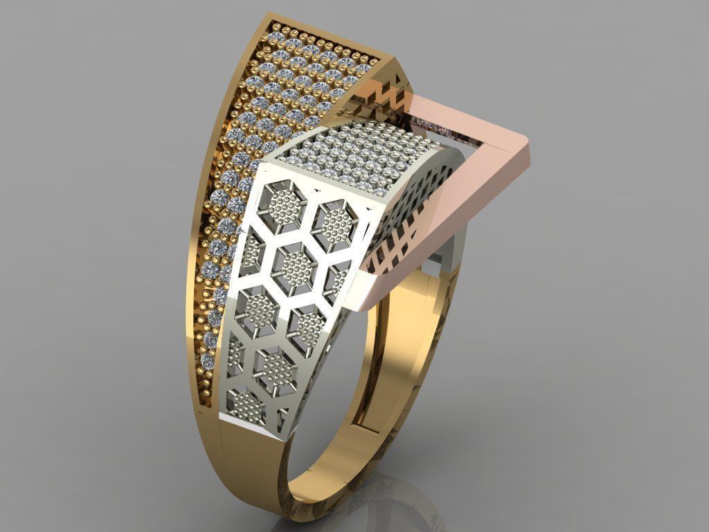 GC GOLD Y054 - Diamond set 3D model 3D print model_4