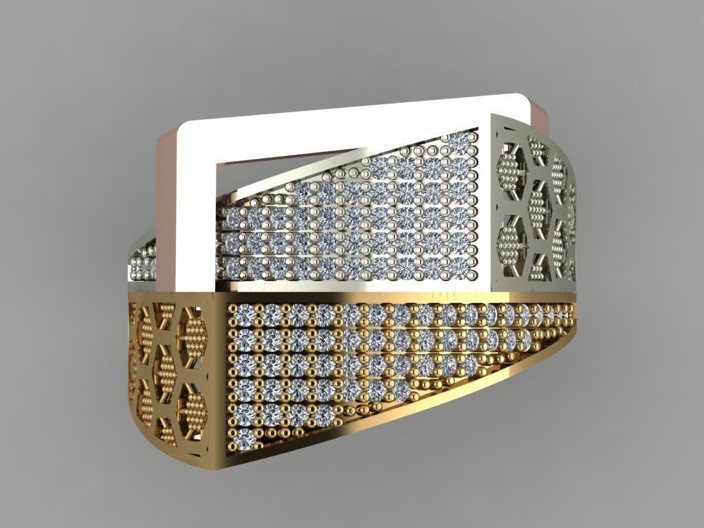 GC GOLD Y054 - Diamond set 3D model 3D print model_1