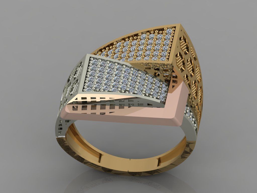 GC GOLD Y054 - Diamond set 3D model 3D print model_3