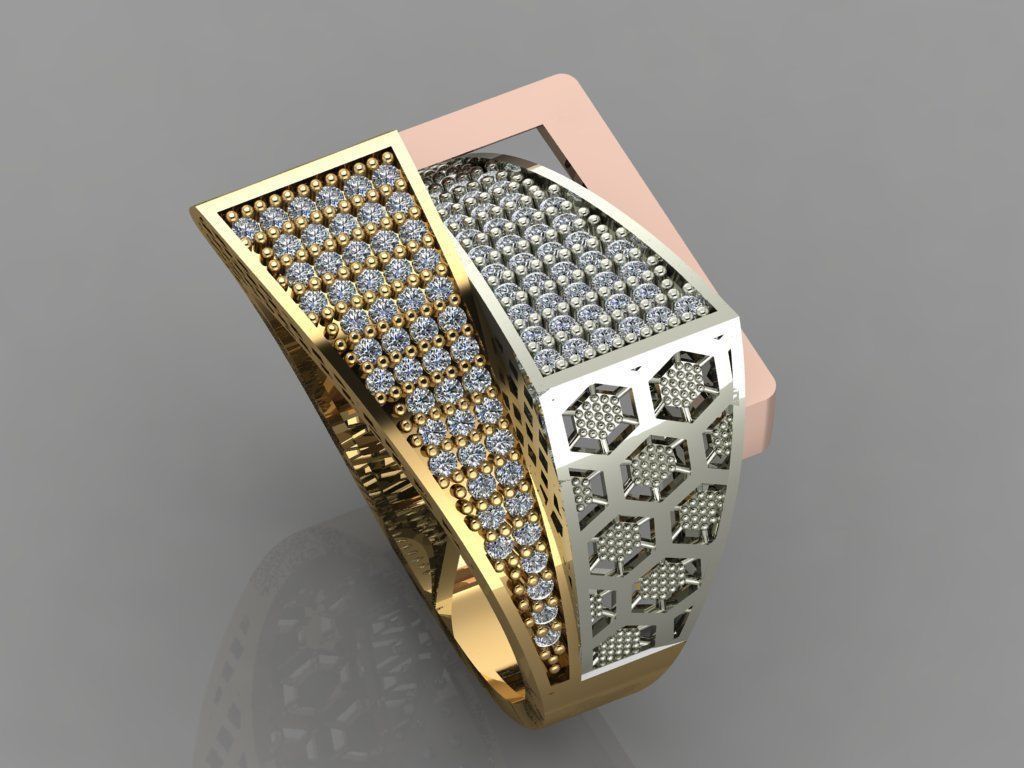 GC GOLD Y054 - Diamond set 3D model 3D print model_2