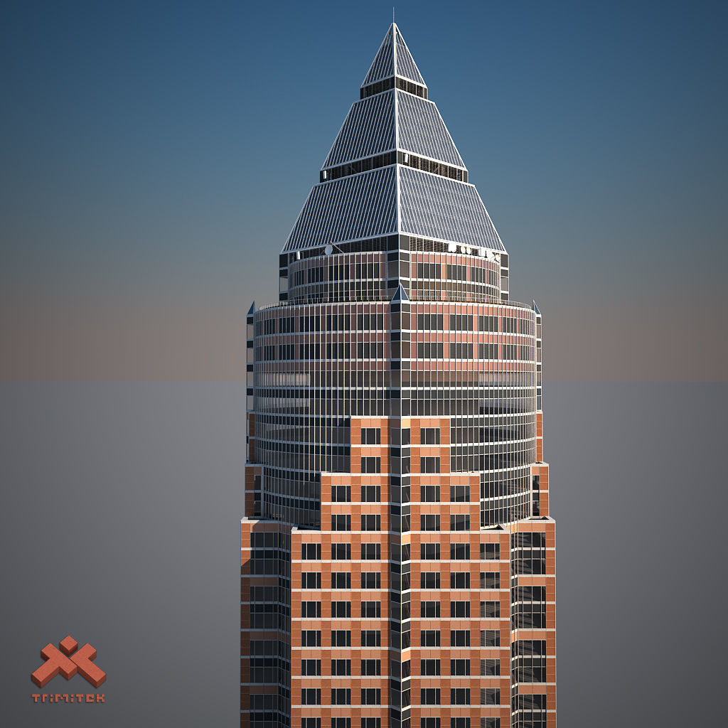 MesseTurm Skyscraper Detailed 3D model_15