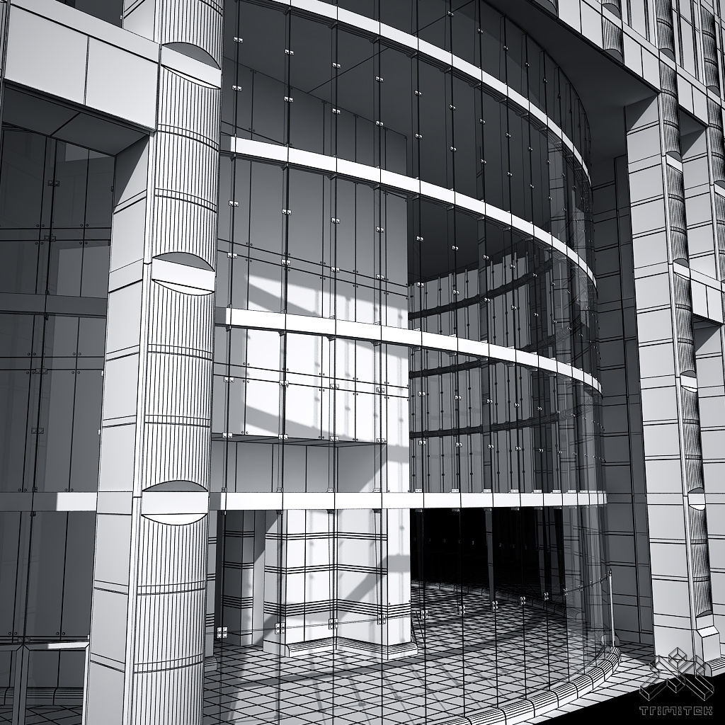 MesseTurm Skyscraper Detailed 3D model_22