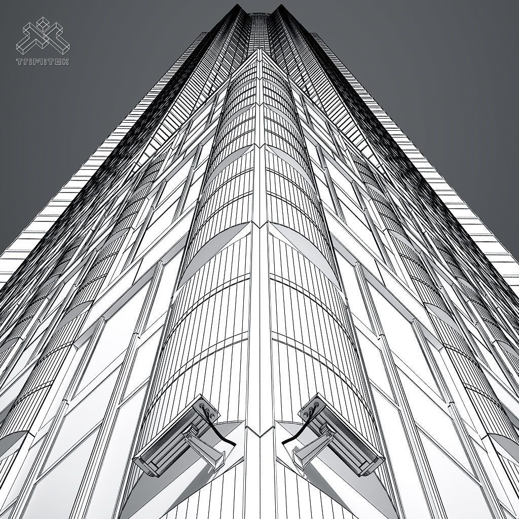 MesseTurm Skyscraper Detailed 3D model_20