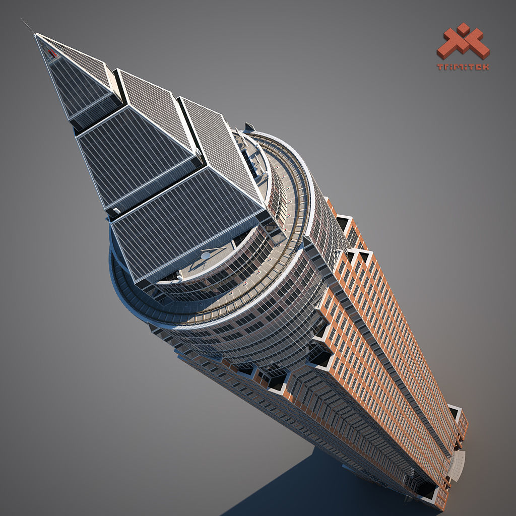 MesseTurm Skyscraper Detailed 3D model_12