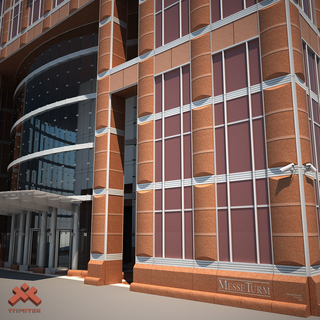 MesseTurm Skyscraper Detailed 3D model_5