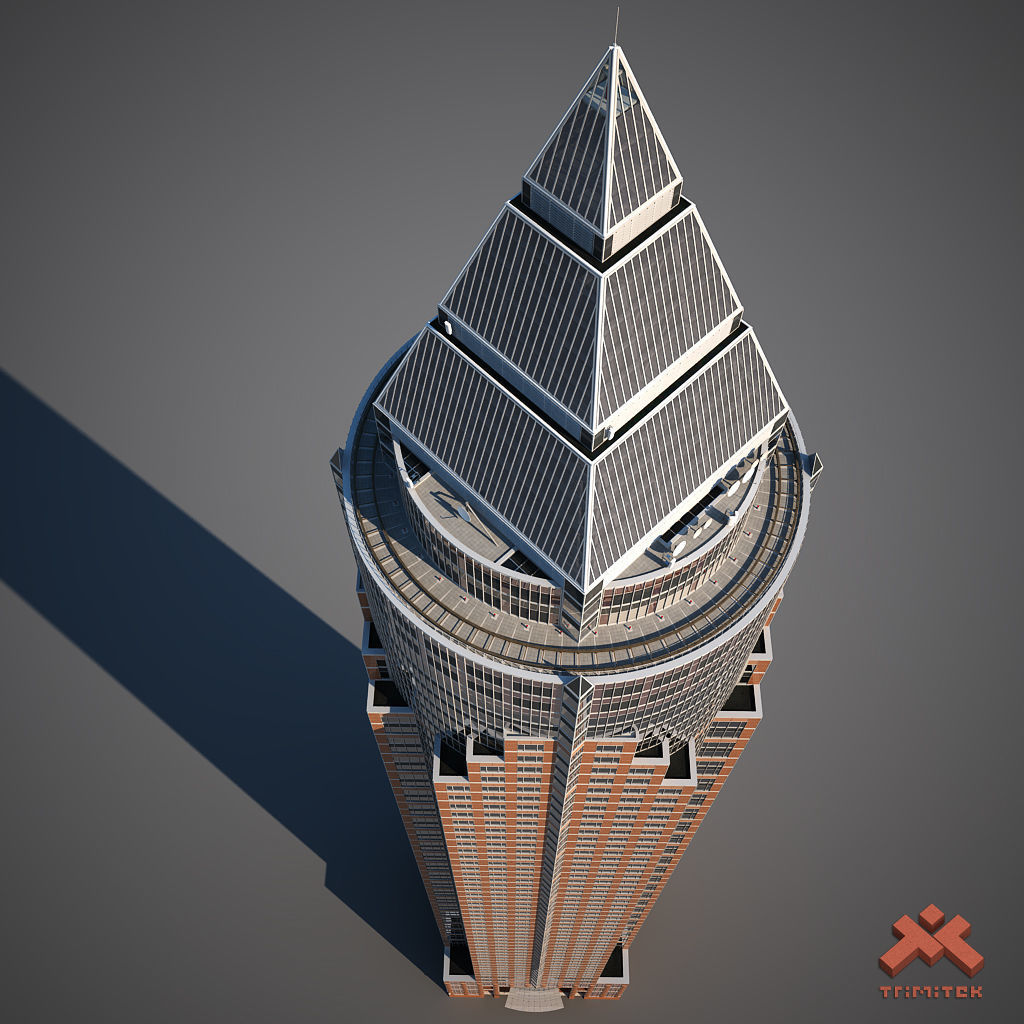 MesseTurm Skyscraper Detailed 3D model_13