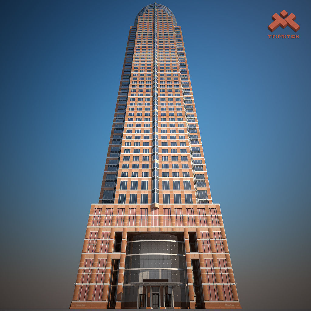 MesseTurm Skyscraper Detailed 3D model_3