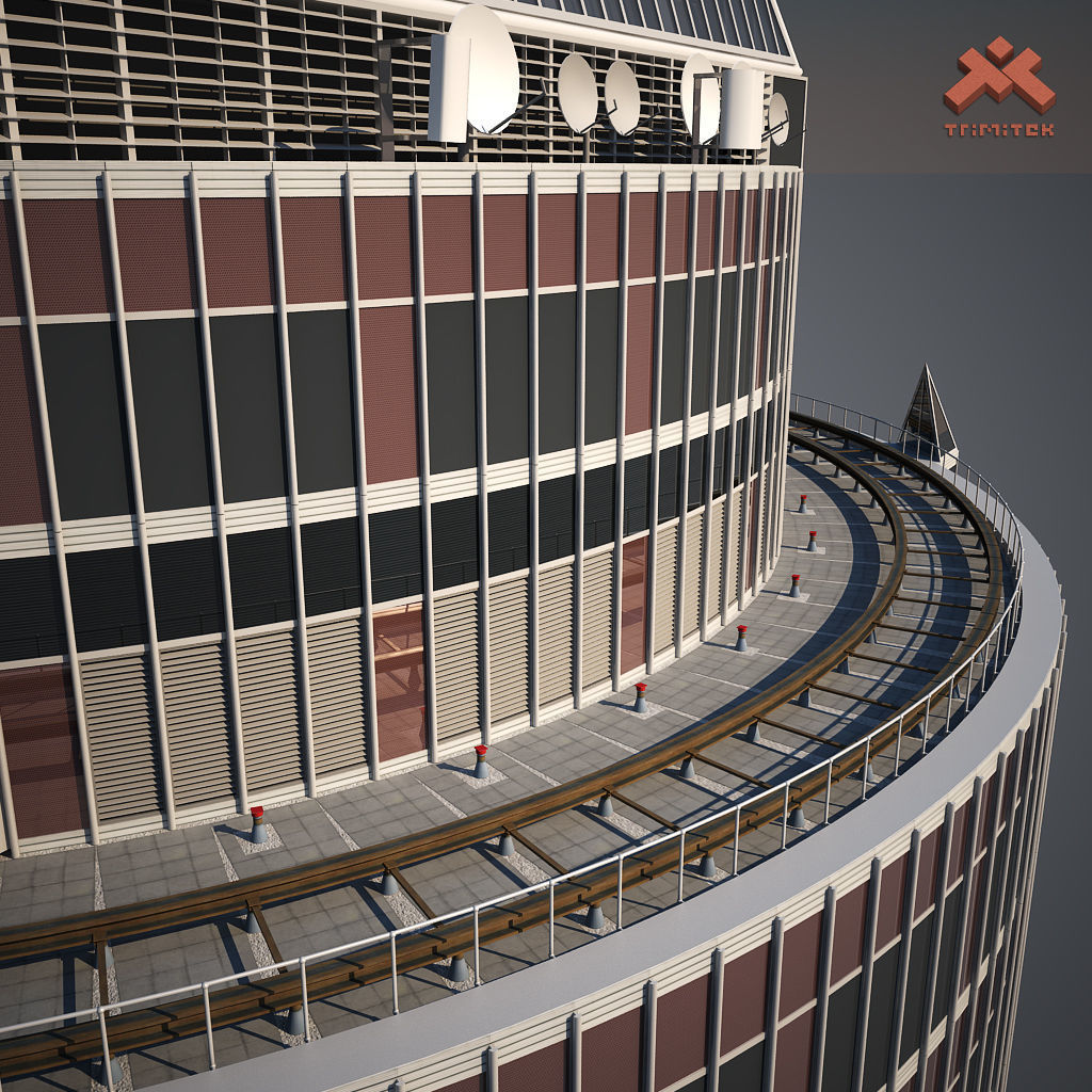 MesseTurm Skyscraper Detailed 3D model_17
