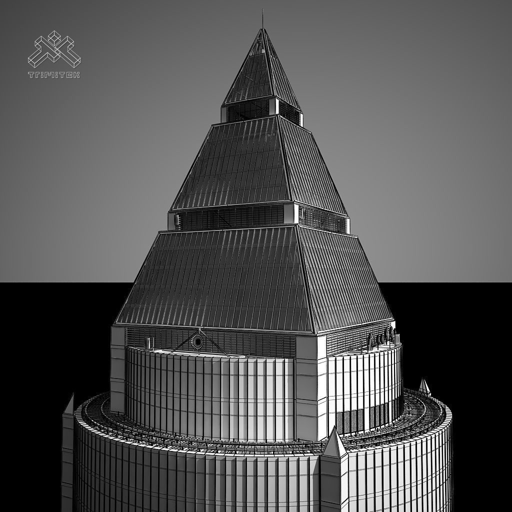 MesseTurm Skyscraper Detailed 3D model_23