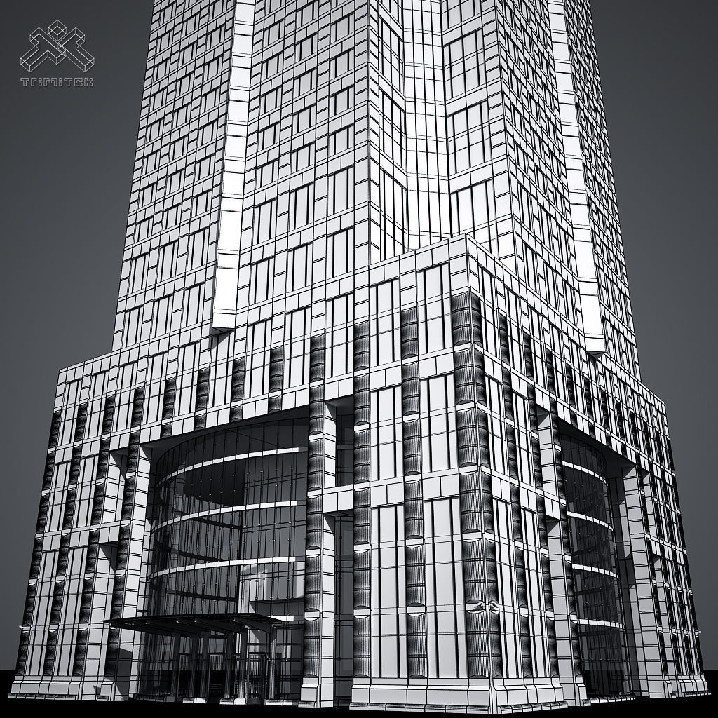 MesseTurm Skyscraper Detailed 3D model_19