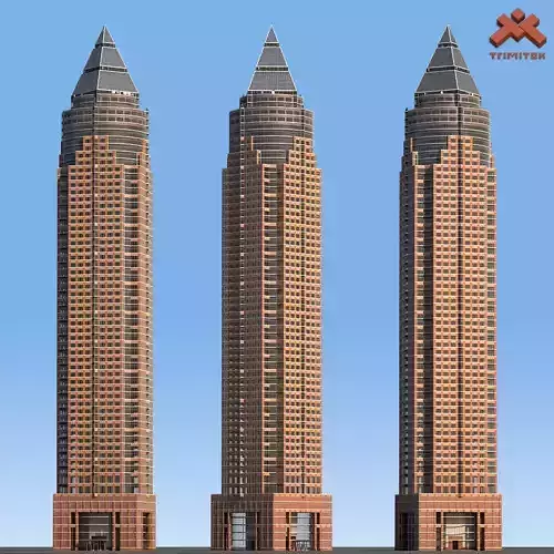 MesseTurm Skyscraper Detailed 3D model