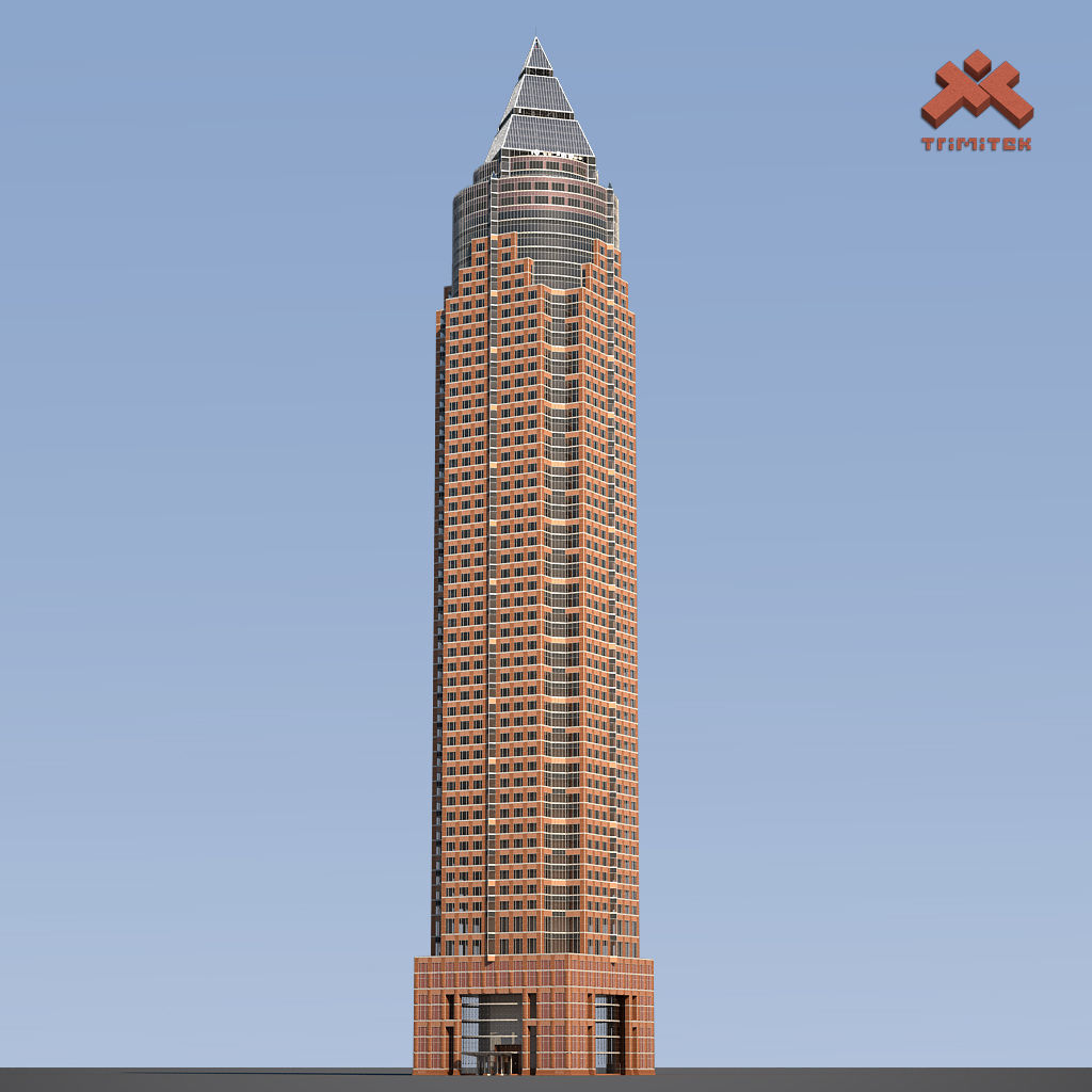MesseTurm Skyscraper Detailed 3D model_2
