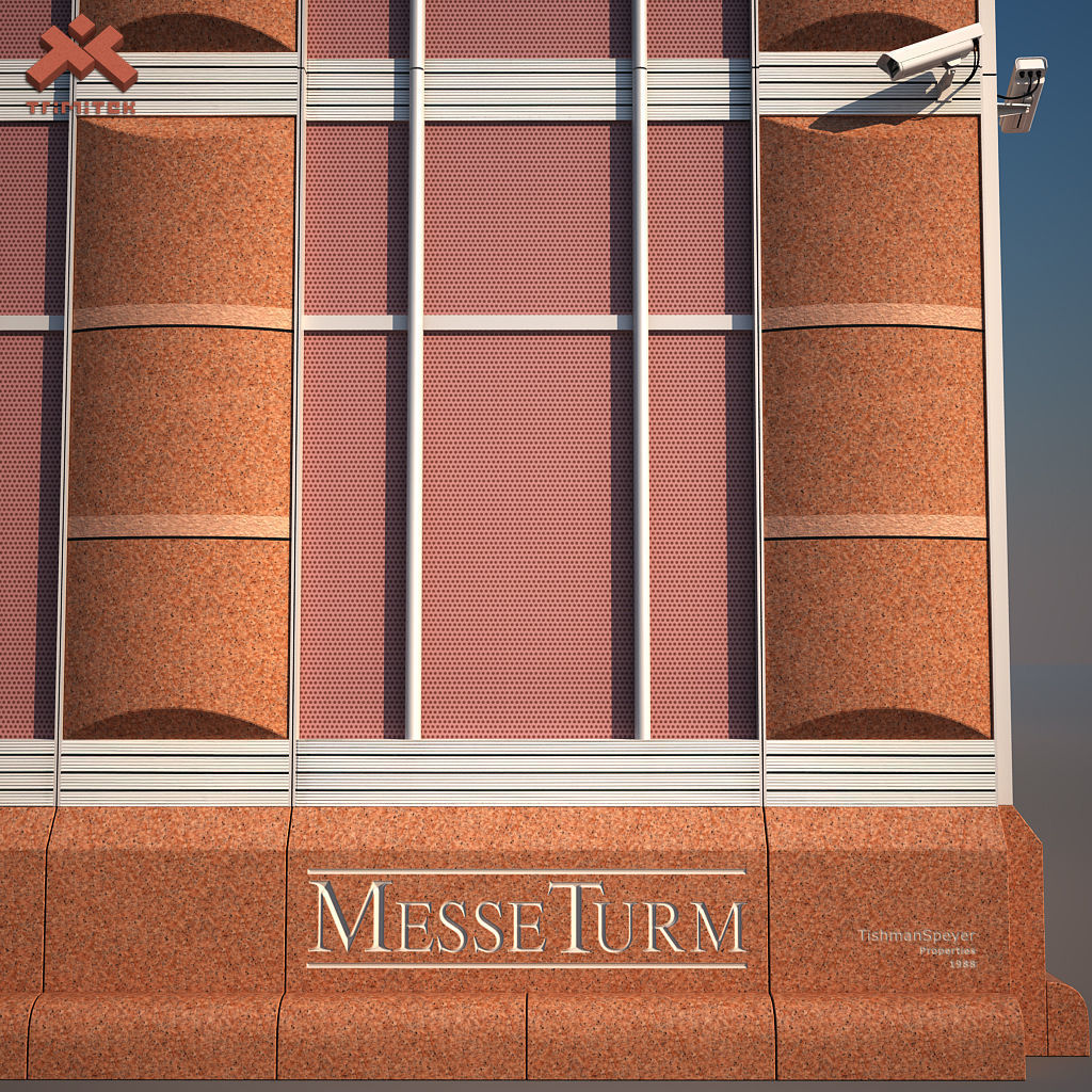 MesseTurm Skyscraper Detailed 3D model_6