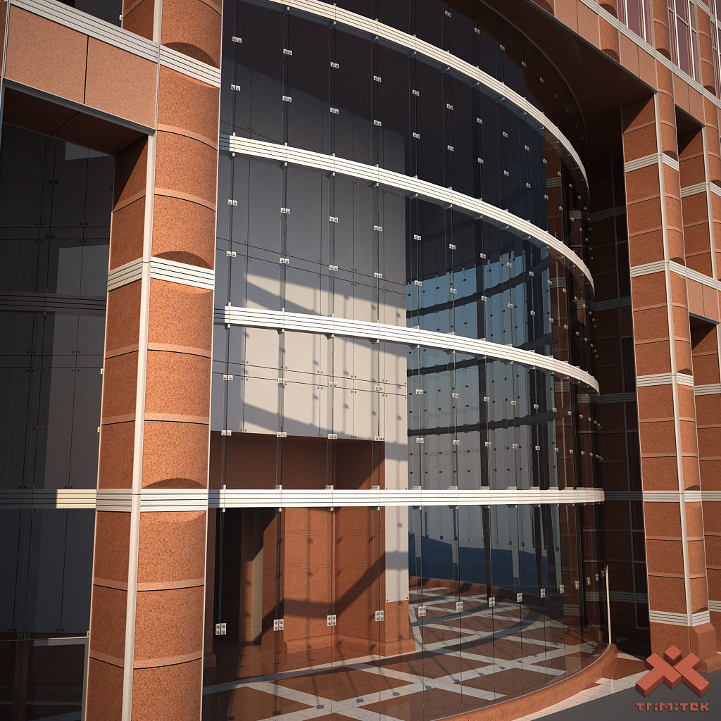 MesseTurm Skyscraper Detailed 3D model_11