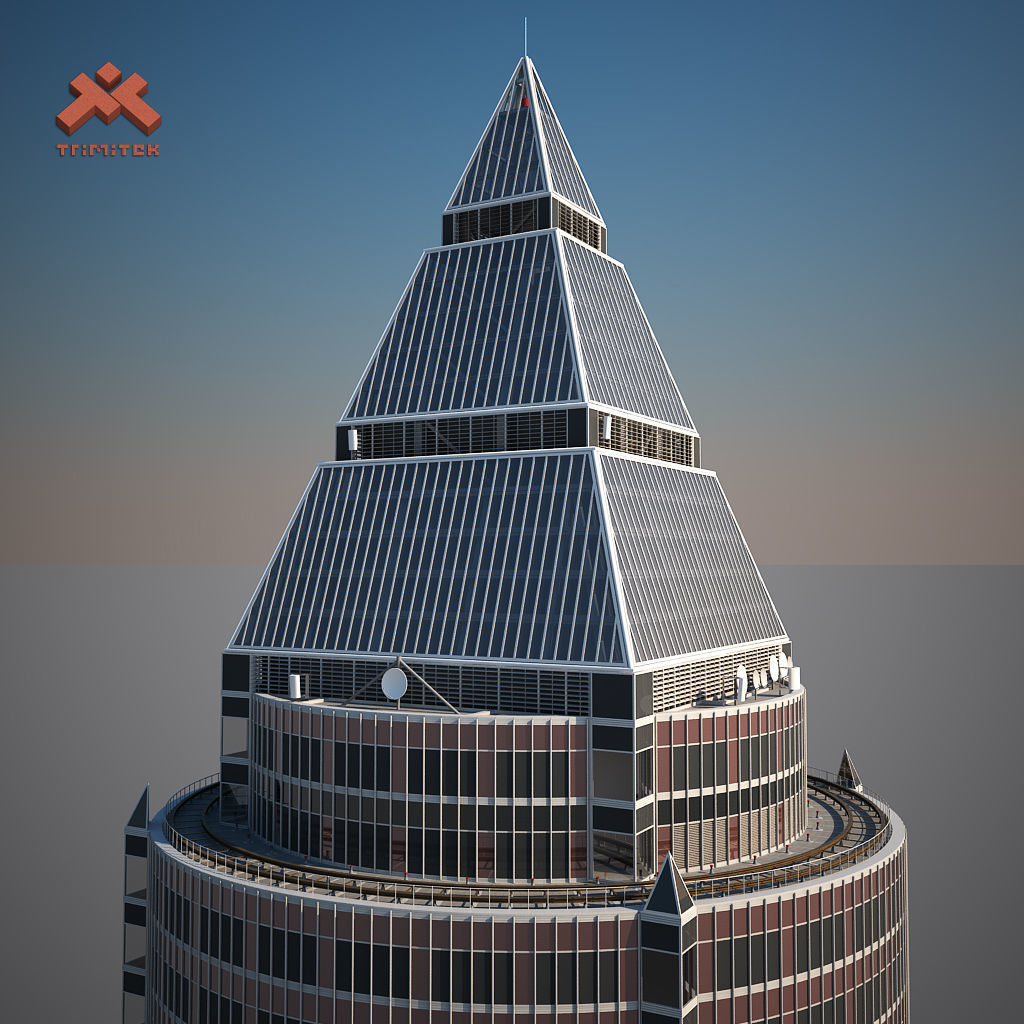 MesseTurm Skyscraper Detailed 3D model_16