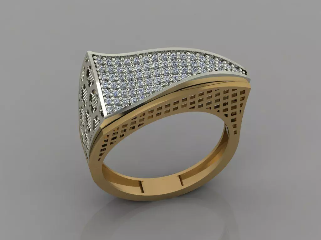 GC GOLD Y055 - Diamond set 3D model 3D print model_0