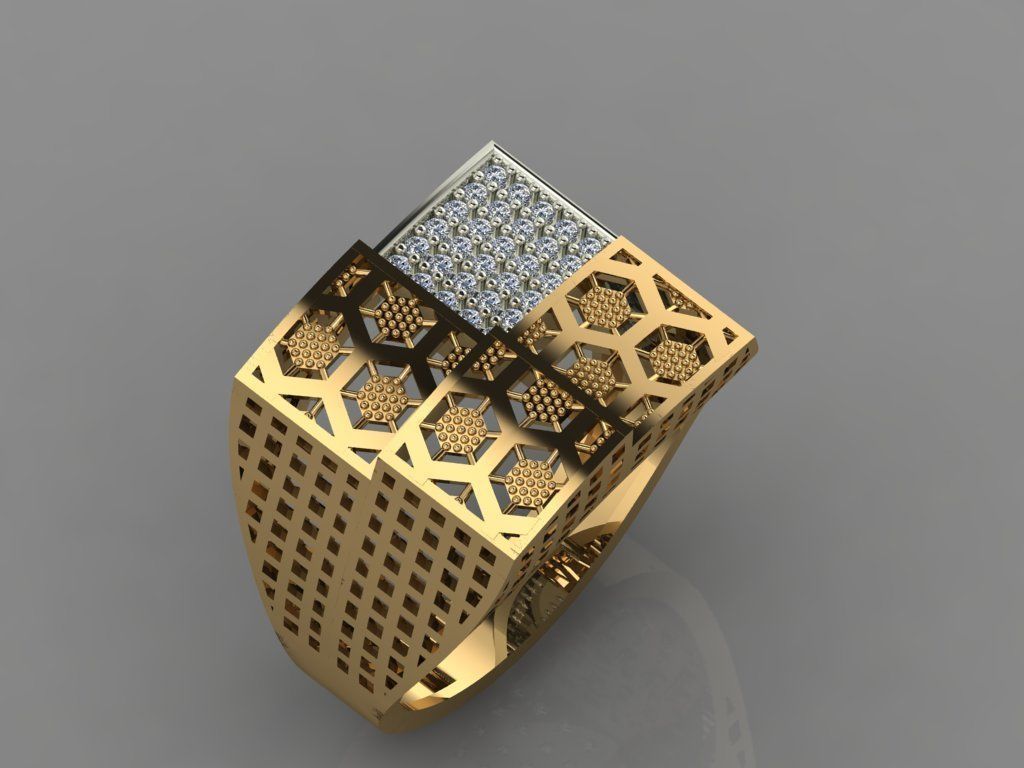 GC GOLD Y056 - Diamond set 3D model 3D print model_4