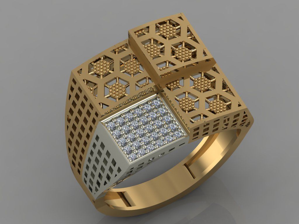 GC GOLD Y056 - Diamond set 3D model 3D print model_1