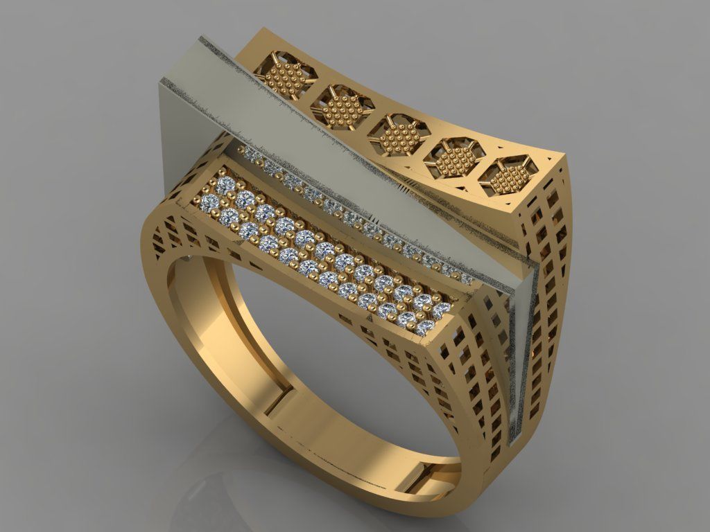 GC GOLD Y057 - Diamond set 3D model 3D print model_1
