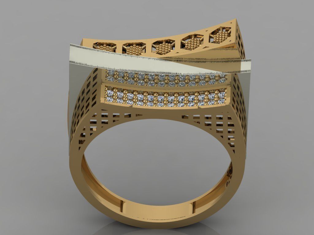 GC GOLD Y057 - Diamond set 3D model 3D print model_2