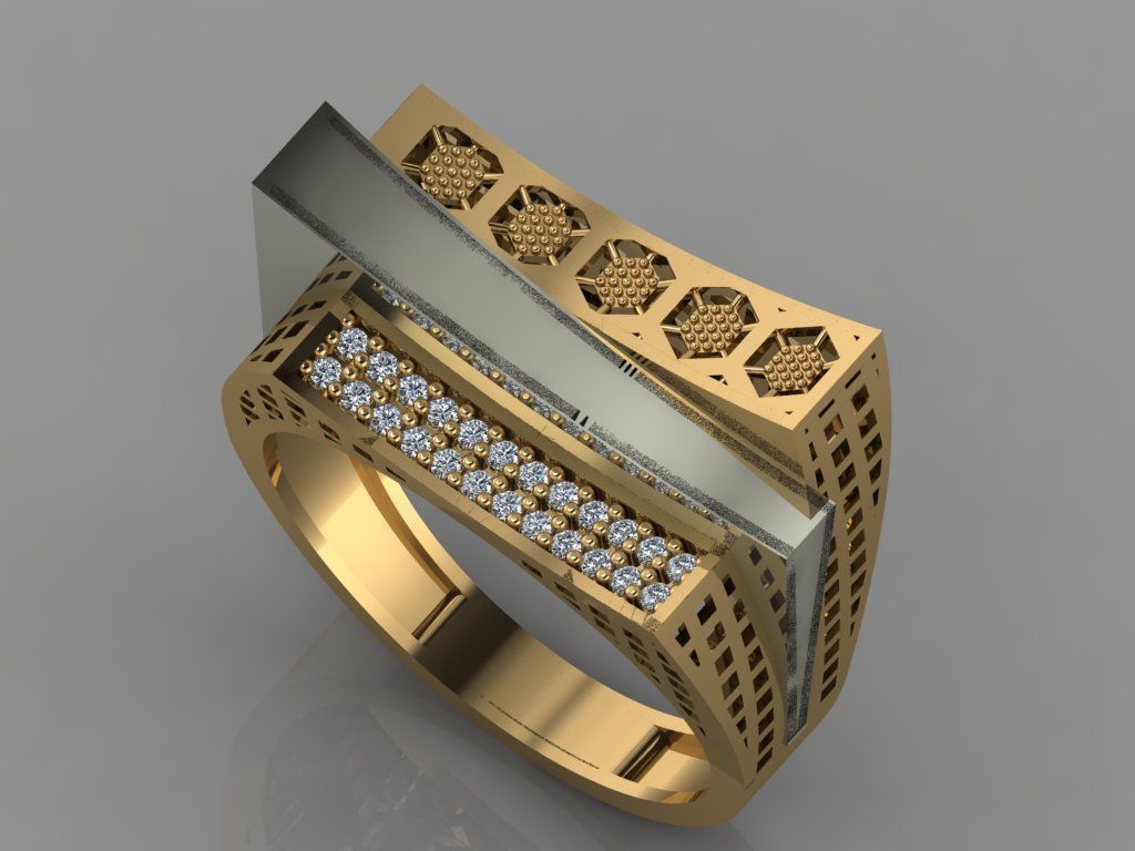 GC GOLD Y057 - Diamond set 3D model 3D print model_4