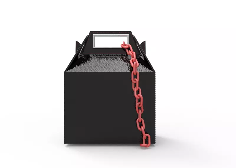 Box-styled handbag 3D model_0