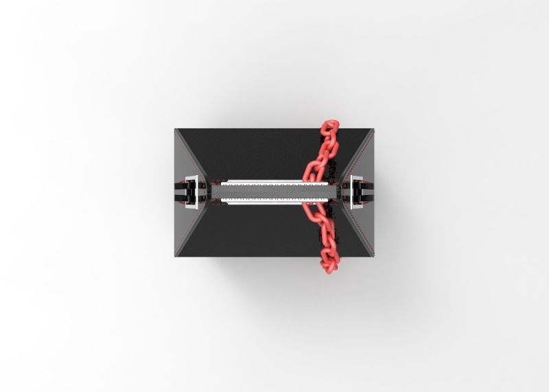 Box-styled handbag 3D model_2