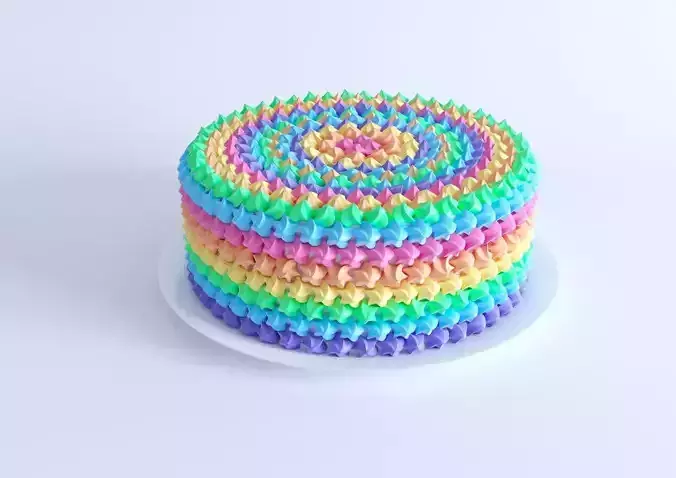 Rainbow Cake 3D model