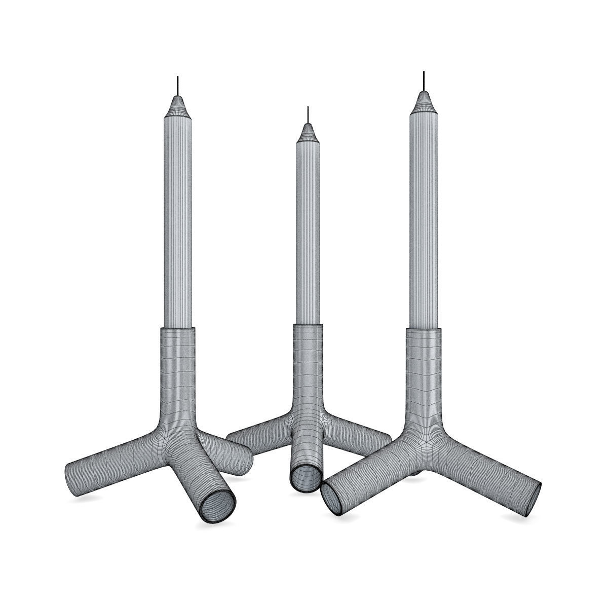 Candle  holder Tetra  3D model_1