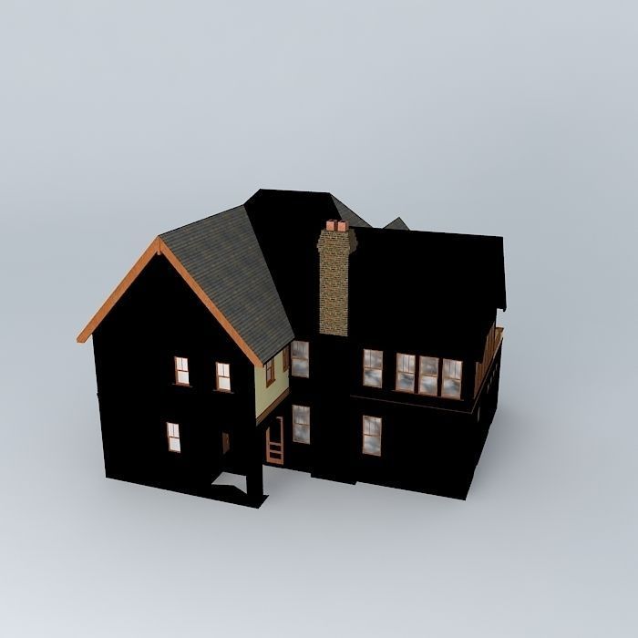 An old Tudor House Free 3D model_1