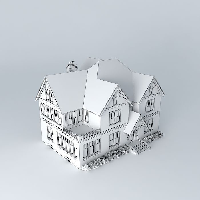An old Tudor House Free 3D model_3