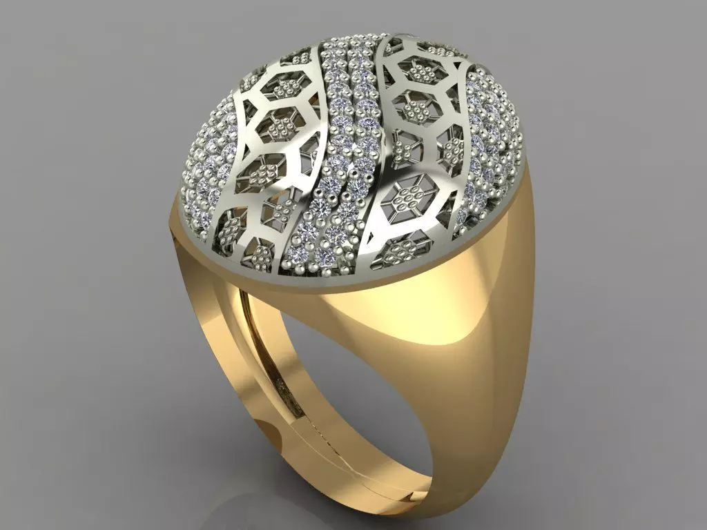 GC GOLD Y058 - Diamond set 3D model 3D print model_0