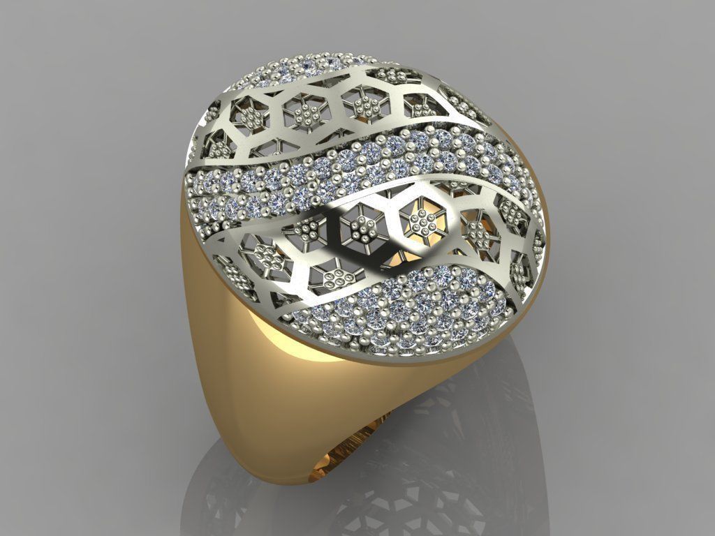 GC GOLD Y058 - Diamond set 3D model 3D print model_3