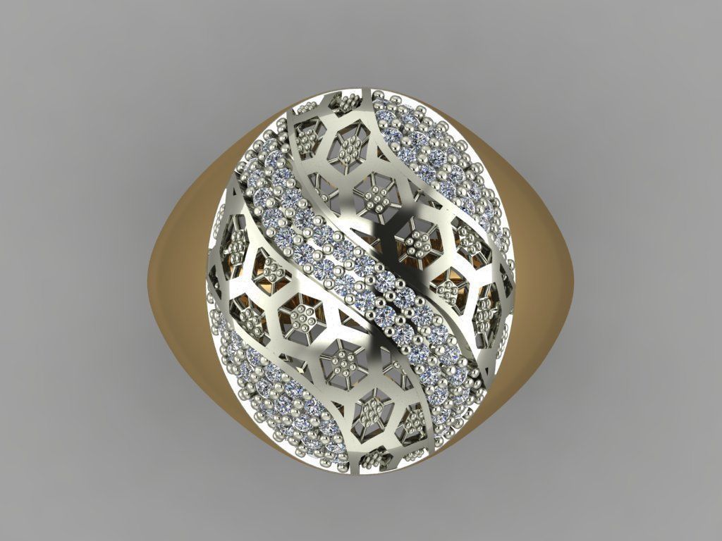 GC GOLD Y058 - Diamond set 3D model 3D print model_1