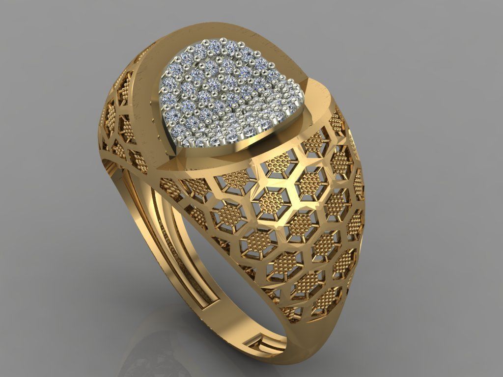GC GOLD Y059 - Diamond set 3D model 3D print model_3