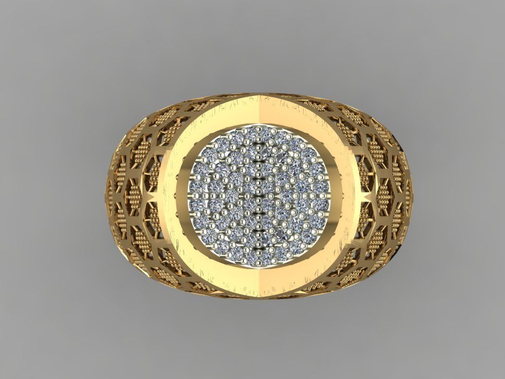 GC GOLD Y059 - Diamond set 3D model 3D print model_1