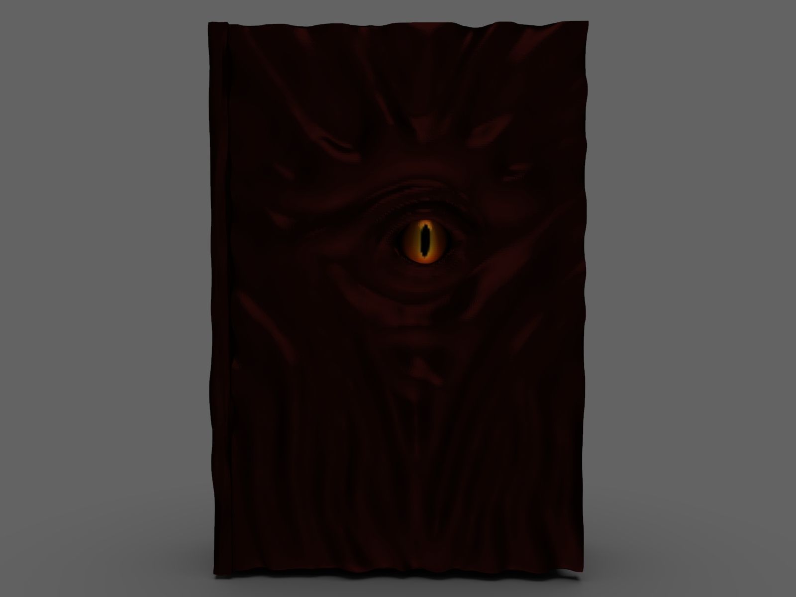 Necronomicon door with eye 3D print model_2