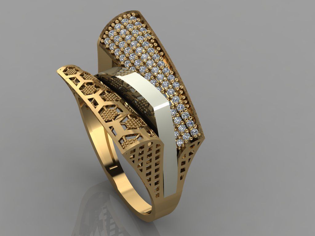 GC GOLD Y060 - Diamond set 3D model  3D print model_2