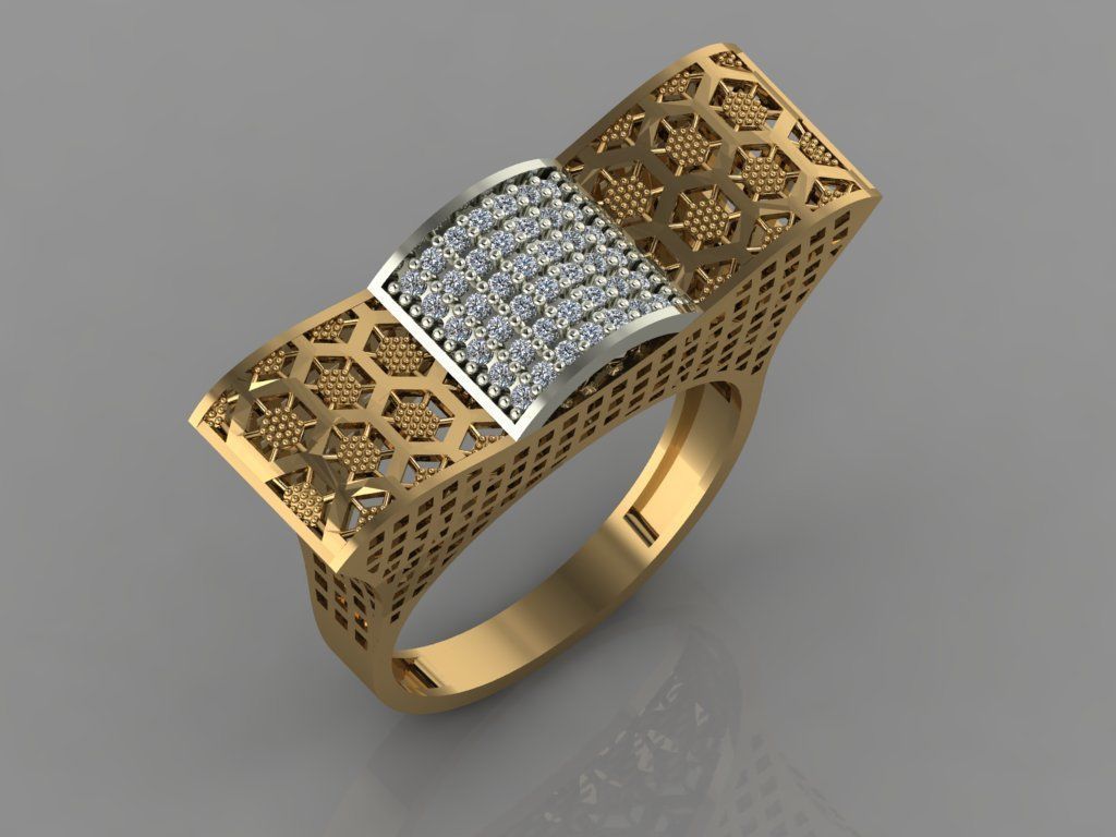 GC GOLD Y061 - Diamond set 3D model 3D print model_4