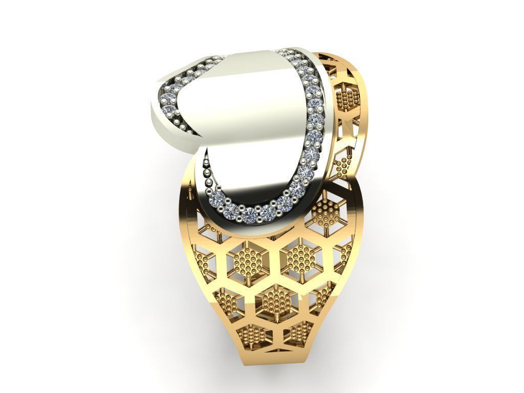 GC GOLD Y062 - Diamond set 3D model 3D print model_5