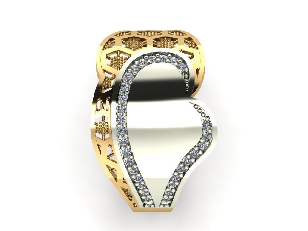 GC GOLD Y062 - Diamond set 3D model 3D print model_4