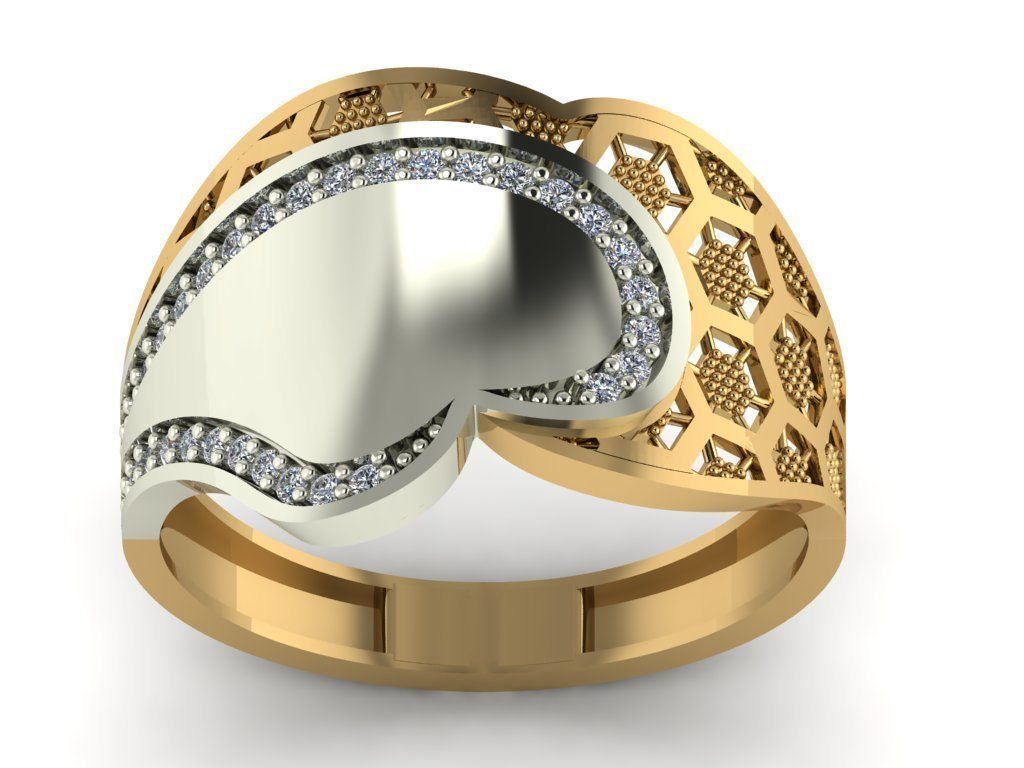 GC GOLD Y062 - Diamond set 3D model 3D print model_1