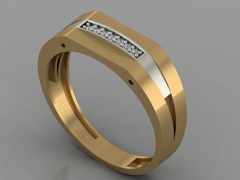 GC GOLD Y063 - Diamond set 3D model 3D print model_2