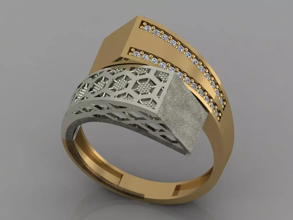 GC GOLD Y065 - Diamond set 3D model 3D print model_0